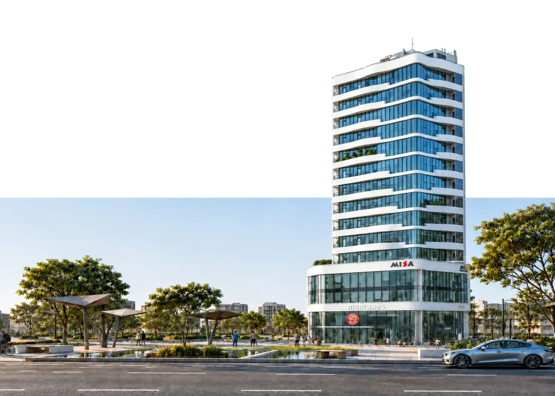 Rendering of the X2 OFFICE buildings